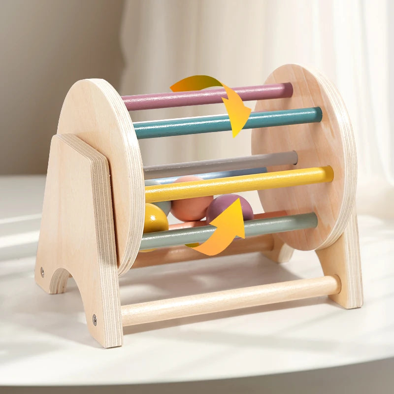 Wooden Spinning Roller Toy