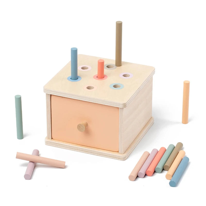 Wooden Shape Sorting & Fine Motor Box Toy