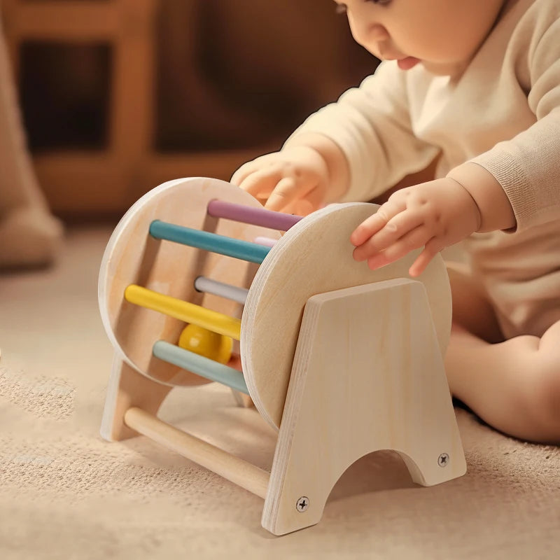 Wooden Spinning Roller Toy