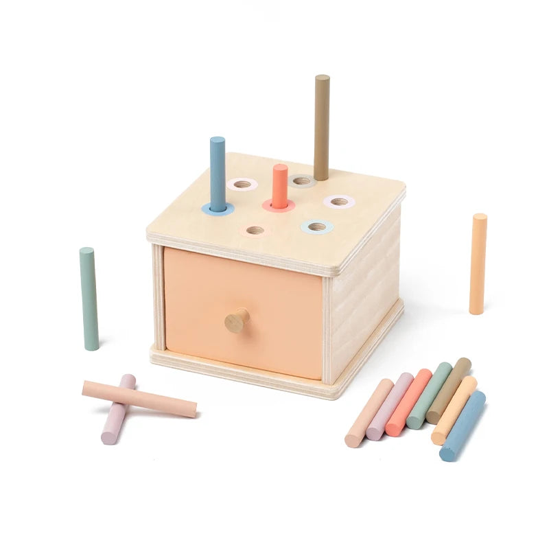 Wooden Shape Sorting & Fine Motor Box Toy