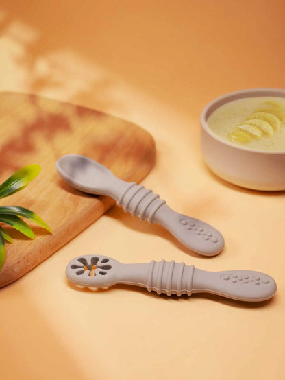 Baby Silicone Training Spoon Set