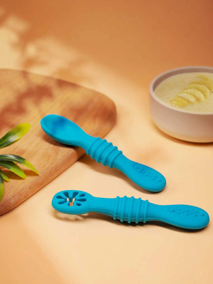 Baby Silicone Training Spoon Set