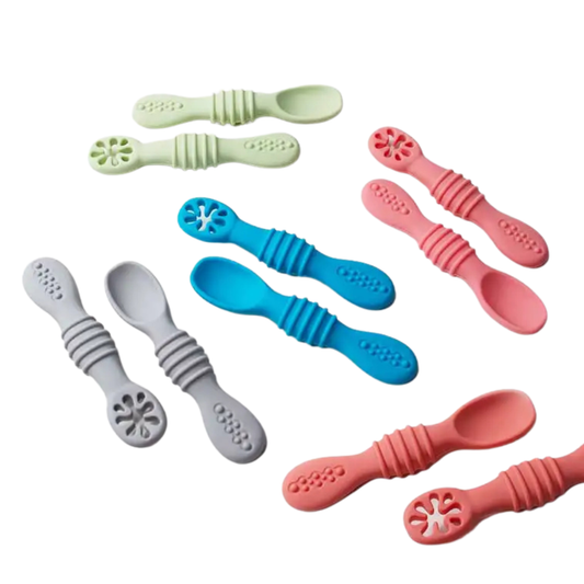 Baby Silicone Training Spoon Set
