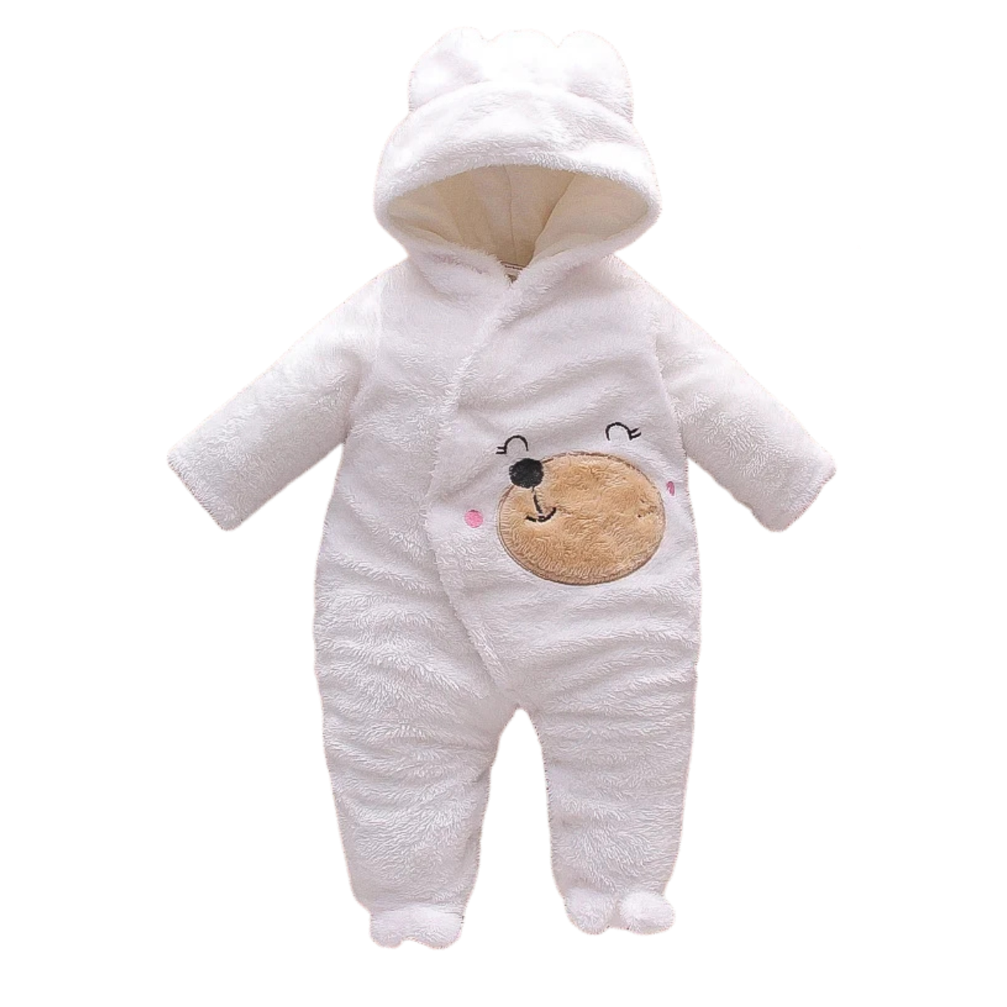 Plush Baby Hooded Romper